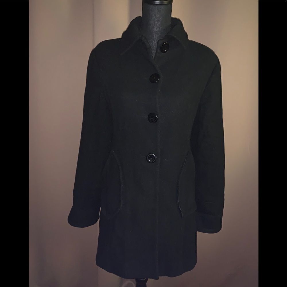 Metrostyle Single Breasted Wool Pea Coat